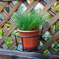 thumbnail image 4 of Hanging Railing Planter Flower Pot Holder Plant Holder for Indoor and Outdoor Use - Black, 4 of 7