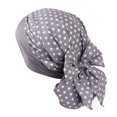 thumbnail image 2 of Weikingp Fascinators Hats for Women Women Print Muslim Hat Stretch Retro Turban Hat Head Wrap Cap Hats for Men Hats for Women Mens Hats () Grey Cotton, 2 of 2