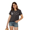 thumbnail image 2 of Dandelion Print Women's T Shirts Cute Graphic Tees Short Sleeve Summer Cotton Tops, 2 of 6