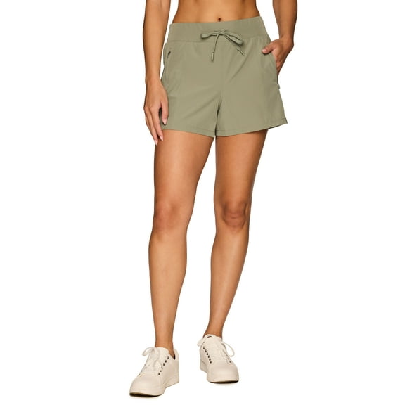 RBX Active Women's Seamed Fashion Hiking Shorts with Zipper Pockets