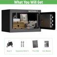 thumbnail image 4 of E-Western Personal Safety Box Fireproof Safe with Lock for Home Office Compact Metal Black 13.97x9.65x9.8 inches 8.8 lbs, 4 of 6