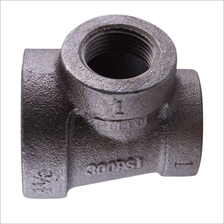 Supply Giant 2 x 1 x 1 BLack Pipe Fitting Reducing Tee Cast Iron
