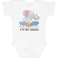 thumbnail image 3 of Inktastic I Love My Daddy Cute Elephants with Moon and Stars Boys or Girls Baby Bodysuit, 3 of 5
