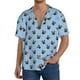 thumbnail image 1 of Balery french Bulldog Face Camisa Casual de Manga Corta con Botones para Hombre, Texturizada, Estilo Cubano, para Playa, Verano-4X-Large, 1 of 5