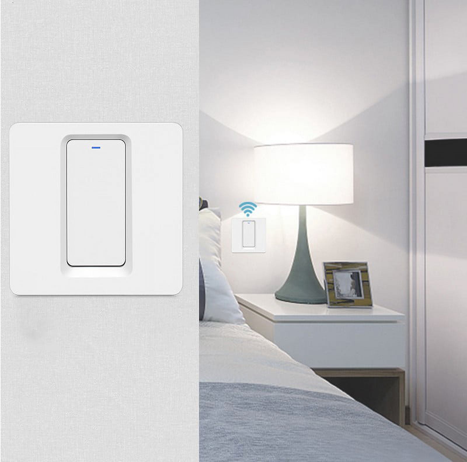 For Smart Home Switch Push Button Wall Light Switch With Neutral Wire