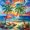 Green Orange Blue, variant on Homewish Coastal Flowers Palm Tree Zipper Twin Comforter Sets with Fitted Sheet and 2 Pillowcases for Teens,Boys Girls Ocean Beach Sunset Zipper Bedding Set,4-Piece