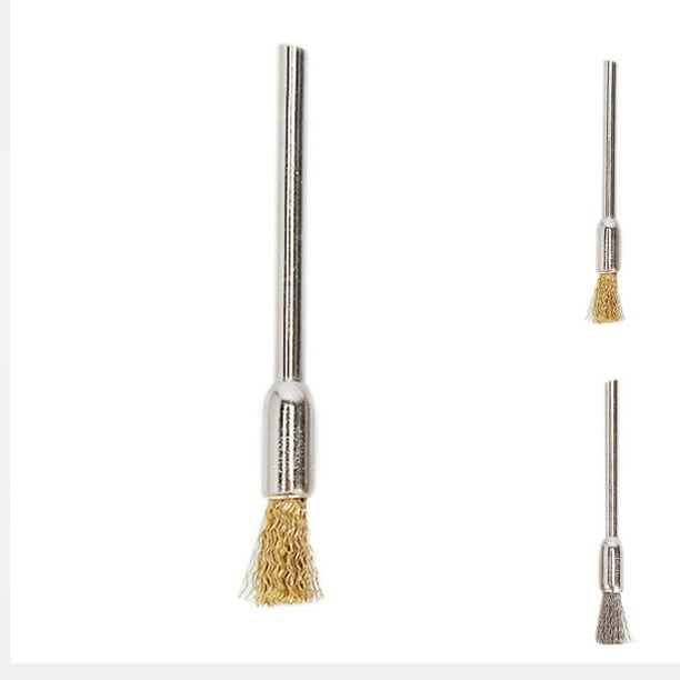 10pcs Mini Stainless Steel Copper Wire Pen Grinding Brushes Set