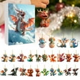 thumbnail image 6 of 2D Interesting Ornaments Countdown Calendar Set Cute Acrylic Collectible Meaningful Decoration (24pcs), 6 of 8