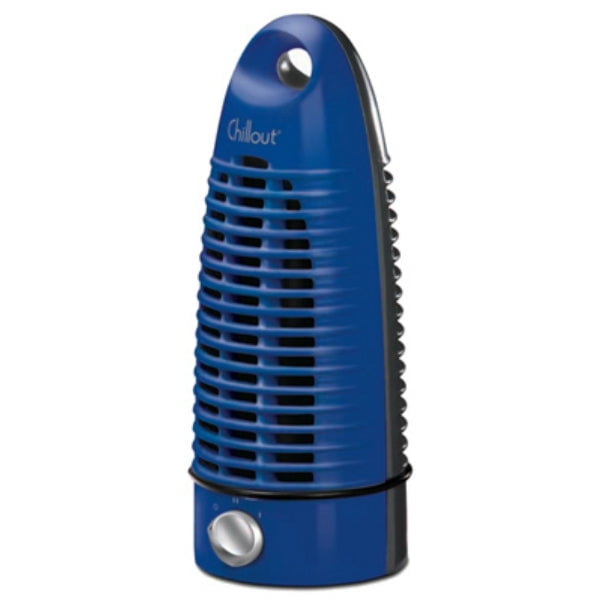 New ChillOut GF7B Mini Personal Cooling Tower Fan, 2Speed, Blue/Black