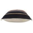 thumbnail image 4 of Laddha Home Designs 20" Navy and Red Striped Square Lumbar Pillow, 4 of 9