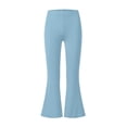 thumbnail image 5 of BXJX Girls Flare Pants Size 10-12 T, Elastic Waist School Casual Stretch Kids Yoga Pants Blue, 5 of 9