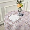 thumbnail image 6 of SKYSONIC 60" Fish Scale Round Tablecloth Rose Gold Table Cloth Cover Mat Washable Polyester Home Decorative for Dining Wedding Holiday Party, 6 of 7