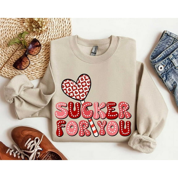 Retro Sucker for You Sweatshirt, Retro Valentine Gift, Valentines Day Sweatshirt, Valentines Day Shirt, Couple Shirt, Gift For Her