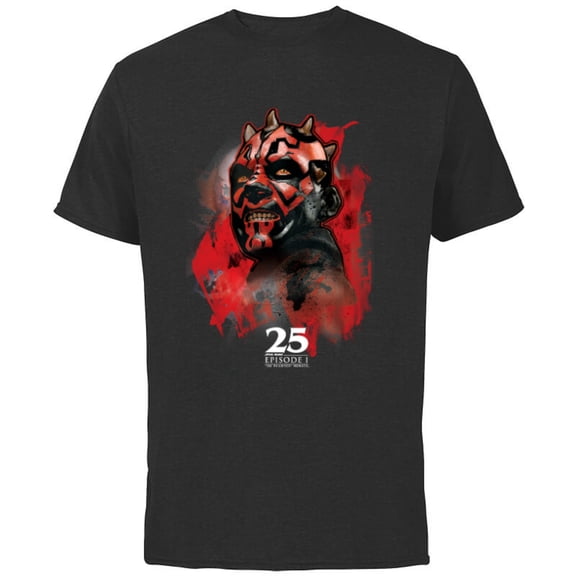 Star Wars Episode I 25th Anniversary Darth Maul Sith Rage- Short Sleeve Cotton T-Shirt for Adults - Customized-Black