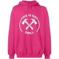 thumbnail image 2 of OXI Hoodie Sweatshirt - This is Not Drill, Basic Casual Hoodie for Men's and Women Fleece Hoodie Long Sleeve - Heliconia X-Large, 2 of 3
