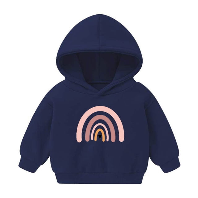 MeetoTime Sweat à Capuche en Polaire pour Enfants Manches Longues Décontracté Ample Imprimé pour Garçons Filles