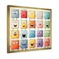 thumbnail image 2 of Designart "Popart Collage Colorful Characters II" Abstract Framed Wall Art Decor - Modern Colorful Abstract Popart Living Room Framed Canvas Art, 2 of 6