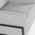 thumbnail image 6 of HomePop Modern Exposed Metal Frame Arm Accent Chair, Sustainable Gray, 6 of 13