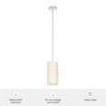 thumbnail image 7 of Hunter - Solhaven 1-light Bleached Alder, Mini Pendant Light, Dimmable, Modern Style, Cylinder Shaped, for Bedrooms, Kitchens, Dining, Living Rooms - 19240, 7 of 7