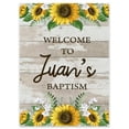thumbnail image 1 of Darling Souvenir MADE WITH LOVE PersonalizedWelcomeSignFor Baptism,Sunflower BorderParty Supplies Great For Your Celebrations- 18x 12, 1 of 5
