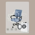 thumbnail image 5 of Stretchy Computer Chair Seat & Back Cover Set, Washable Office Desk Chair Slipcover, Soft Spandex Polyester Protector for Swivel Task Chairs, Pet-Friendly Anti-Slip Dust-Proof , Set of Chair Covers, 5 of 6