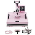 thumbnail image 1 of VEVOR Heat Press Machine 15x15 in 5 in 1 with 30oz Tumbler Press T-Shirts Pink, 1 of 9