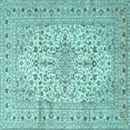thumbnail image 1 of Ahgly Company Indoor Square Persian Light Blue Traditional Area Rugs, 8' Square, 1 of 4