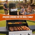 thumbnail image 5 of 3‑Burner Propane Gas Grill 36000 BTU Stainless Steel BBQ Grill, 338 Sq.In Cooking Area with Warming Rack Freestanding Outdoor Grill for Patio Backyard Garden Cooking, 5 of 18