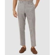 Tallia Mens Slim-Fit Wide Stripe Linen Suit Pants Gray Size 29W X 29L MSRP $135