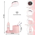 thumbnail image 2 of Desk Lamp Kids Bedside Lamp w/ Pen Holder Dimmable Rechargeable LED Reading Lamp, 2 of 5