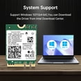 thumbnail image 6 of WiFi 6E Wireless Card AX210 NGW M.2/NGFF Bluetooth 5.3 Tri-Band 5400Mbps Network Adapter for PC Laptop Support Windows 10/11 (64bit), 6 of 6