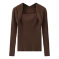thumbnail image 1 of Sueter Dama Moda Blusas Sweaters Mujeres Manga Larga Casual, 1 of 1