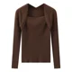 thumbnail image 1 of Sueter Dama Moda Blusas Sweaters Mujeres Manga Larga Casual, 1 of 1