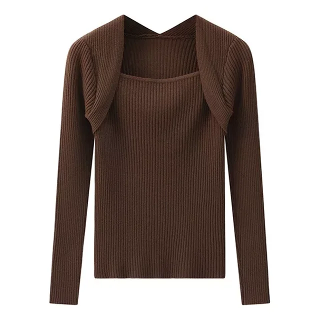 Sueter Dama Moda Blusas Sweaters Mujeres Manga Larga Casual