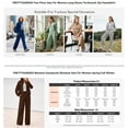 thumbnail image 5 of PRETTYGARDEN Women's 2 Piece Outfits Fall Sweatsuits Zip Up Sweatshirt Wide Leg Sweatpants Casual Tracksuit Lounge Sets, 5 of 8