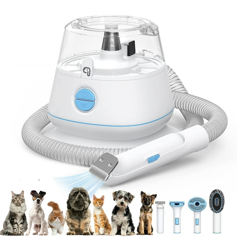 Emorefun Pet Grooming Vacuum Kit with Deshedding Brush Low Noise Clippers for Dogs Cats and Other Animals