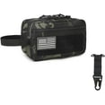thumbnail image 7 of Tactical Toiletry Bag for Men – MOLLE Dopp Kit with Dry/Wet Separation, Large Capacity, Water-Resistant Travel Shaving Bag with U.S Patch & T-Mount MOLLE Clip (Black), 7 of 7