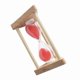 thumbnail image 1 of Mini reloj de arena con marco de madera para cepillo de dientes, temporizador de huevo de vidrio - / 90 segundos / 1, 1 of 9