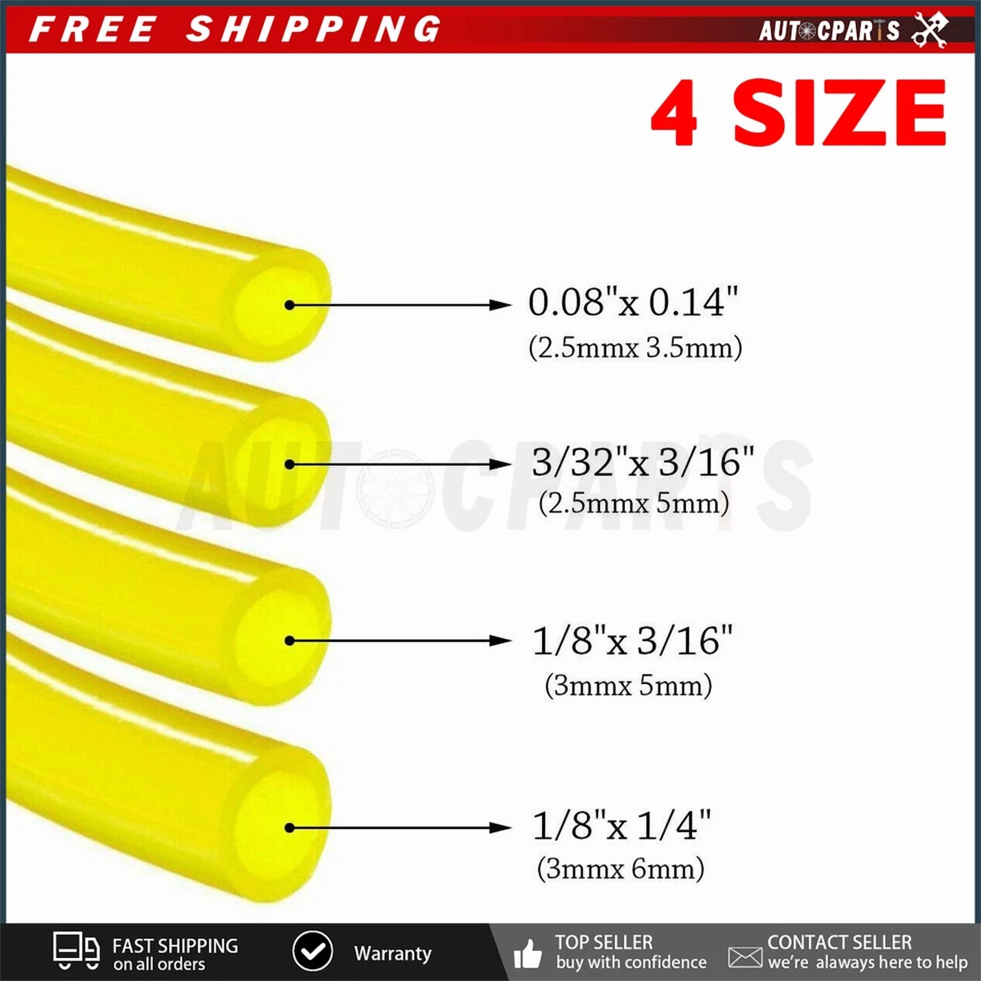 CRESTIN- 5 Feet 4 Sizes Gas Fuel Line Hose Tube For Poulan Ppb100 Ppb100E Ppb150E Ppb150E