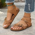 thumbnail image 7 of enyan Sandals for Women, Cork Footbed Womens Sandals for Summer Comfort with Adjustable Straps, Wide Width Available Sandals For Women,C,Size 9.5, 7 of 7