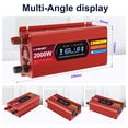 thumbnail image 5 of 1000W 2000W Modified Sine Wave Peak Power Inverter, DC 12V to AC 110V Car Inverter with 2USB & 2AC Outlets, LCD Display for RV, Truck, Camping, Travel Red, 5 of 10