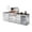 Silver, variant on 4-Burner 59500 BTU Deluxe Stainless Steel Gas Outdoor Kitchen Bar Barbecue Island Grill +Double-door stainless steel sink with trash bin + Refrigerator with Three-tier drawer