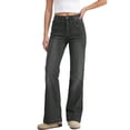 thumbnail image 4 of EMMIOL Women's Mid-High Waist Stretchy Flare Bell Bottoms Jeans Y2K Vintage Washed Bootcut Denim Pants for Casual,Streetwear, 4 of 6