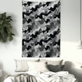 thumbnail image 3 of Horses Tapestry, Mustang Herd Galloping Together Animal Silhouettes Wildlife Abstract, Wall Hanging for Bedroom Living Room Dorm Decor, 40W X 60L Inches, Charcoal Grey Silver Black, by Ambesonne, 3 of 5