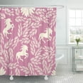 thumbnail image 1 of Cortina de Ducha ABPHQTO Unicornio estampado Floral 150x180 cm, 1 of 1
