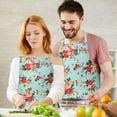 thumbnail image 3 of Pioneer Flower Floral Print Pattern Apron-Garden Aprons for Women with Pockets-Cotton Linen Waterproof Kitchen Cooking Gardening Aprons Adjustable for Kitchen,Cooking,BBQ and Salon 33x27 Inch, 3 of 7