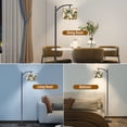 thumbnail image 2 of Arc Floor Lamps Beautiful tropical vintage hawaiian palm trees zebra giraffe elephant Modern LED Adjustable Lampshade Standing Light for Living Room Reading Bedroom Office, 2 of 5