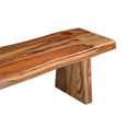 thumbnail image 5 of Pemberly Row Mid-Century 75" Live Edge Solid Wood Dining Bench in Brown, 5 of 5