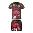 thumbnail image 5 of Hazbin Hotel Boys Two Piece Rash Guard Swimsuits Kids Short Sleeve Swimwear Sets Bathing Suit, 5 of 7