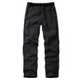 thumbnail image 2 of Women's Cotton Cargo Pants Casual Y2K with 6 Zipper Pockets Baggy Hiking Work Pants (No Belt)Black,Size 10, 2 of 5